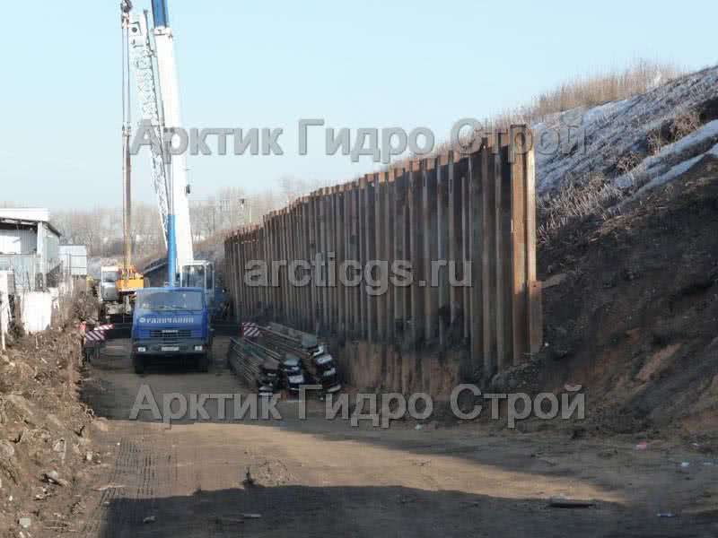 оградительная стенка для котлована из шпунта бу